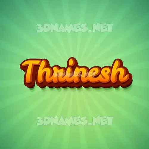 thrinesh in Green Rays style - 3D name wallpaper