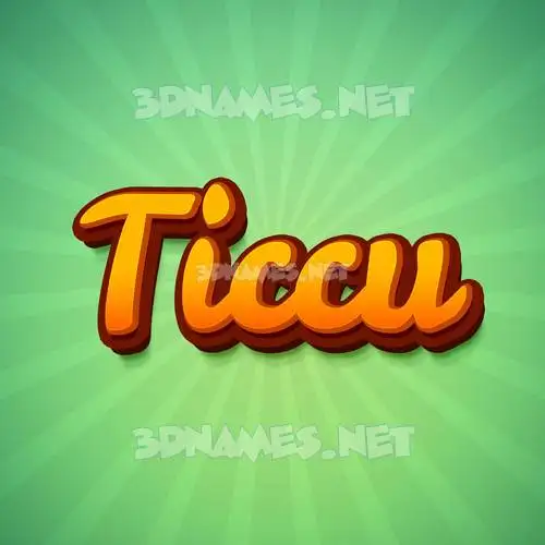 ticcu in Green Rays style - 3D name wallpaper