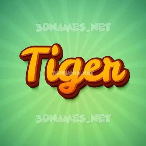 tiger in Green Rays style - 3D name wallpaper tiger in Green Rays style - 3D name wallpaper