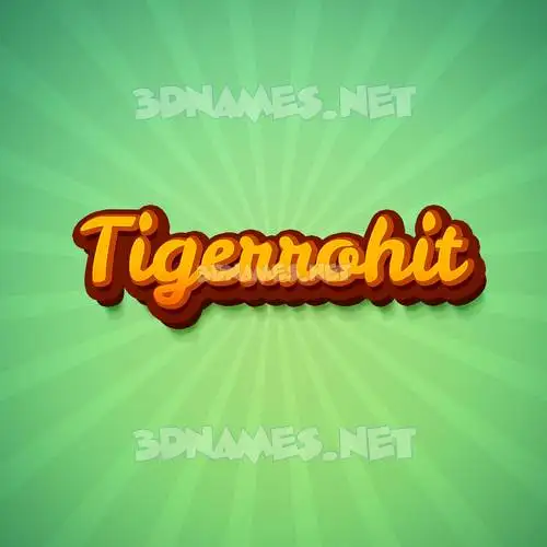 tigerrohit in Green Rays style - 3D name wallpaper