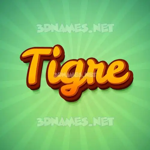 tigre in Green Rays style - 3D name wallpaper tigre in Green Rays style - 3D name wallpaper