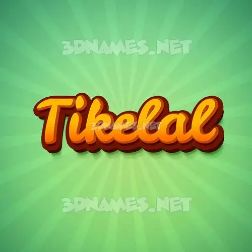 tikelal in Green Rays style - 3D name wallpaper