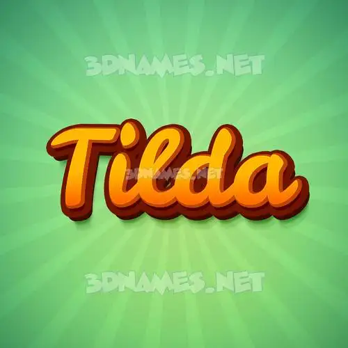 tilda in Green Rays style - 3D name wallpaper tilda in Green Rays style - 3D name wallpaper