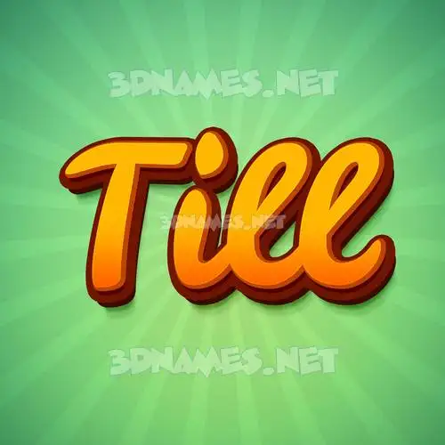 till in Green Rays style - 3D name wallpaper till in Green Rays style - 3D name wallpaper