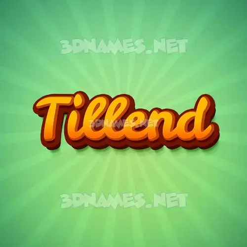 tillend in Green Rays style - 3D name wallpaper
