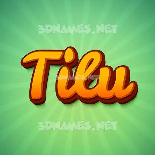 tilu in Green Rays style - 3D name wallpaper