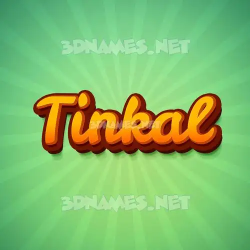 tinkal in Green Rays style - 3D name wallpaper