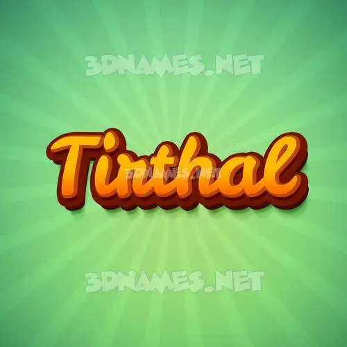 tirthal in Green Rays style - 3D name wallpaper