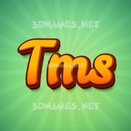 tms in Green Rays style - 3D name wallpaper