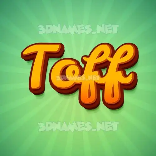 toff in Green Rays style - 3D name wallpaper toff in Green Rays style - 3D name wallpaper