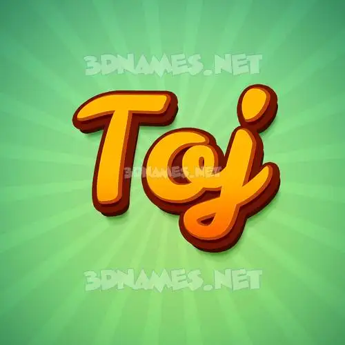 toj in Green Rays style - 3D name wallpaper toj in Green Rays style - 3D name wallpaper