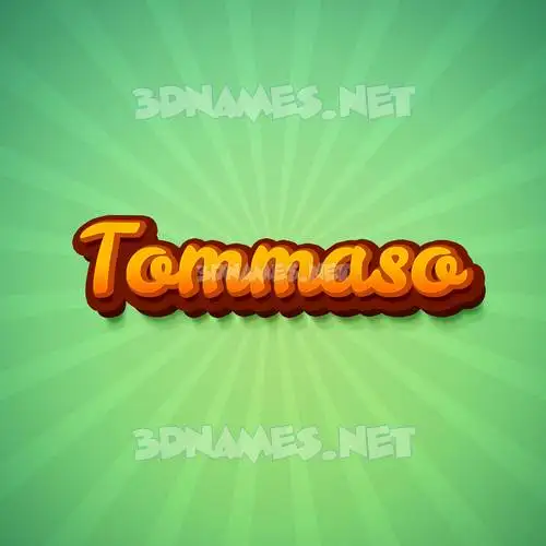 tommaso in Green Rays style - 3D name wallpaper