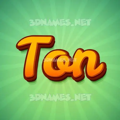 ton in Green Rays style - 3D name wallpaper ton in Green Rays style - 3D name wallpaper