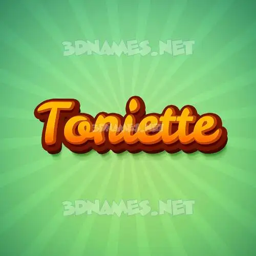 toniette in Green Rays style - 3D name wallpaper toniette in Green Rays style - 3D name wallpaper