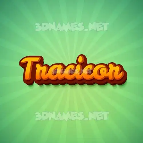 tracicor in Green Rays style - 3D name wallpaper
