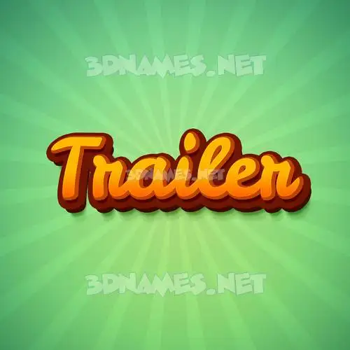 trailer in Green Rays style - 3D name wallpaper trailer in Green Rays style - 3D name wallpaper