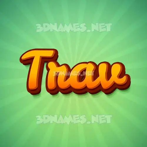 trav in Green Rays style - 3D name wallpaper trav in Green Rays style - 3D name wallpaper