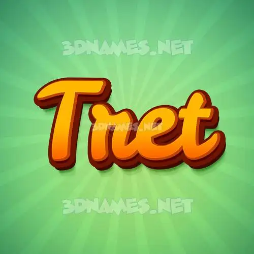 tret in Green Rays style - 3D name wallpaper tret in Green Rays style - 3D name wallpaper