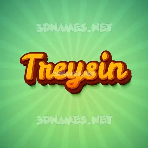 treysin in Green Rays style - 3D name wallpaper