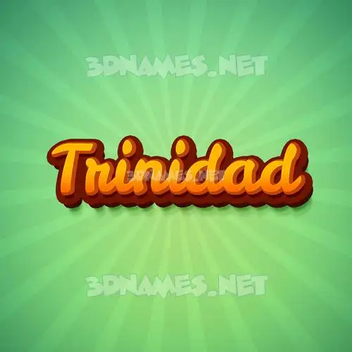 trinidad in Green Rays style - 3D name wallpaper