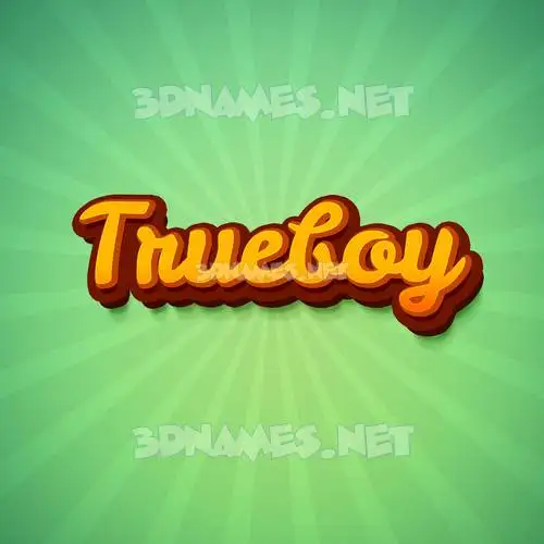 trueboy in Green Rays style - 3D name wallpaper trueboy in Green Rays style - 3D name wallpaper