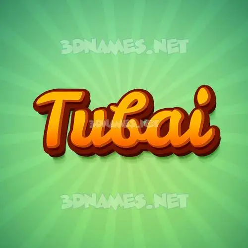 tubai in Green Rays style - 3D name wallpaper tubai in Green Rays style - 3D name wallpaper