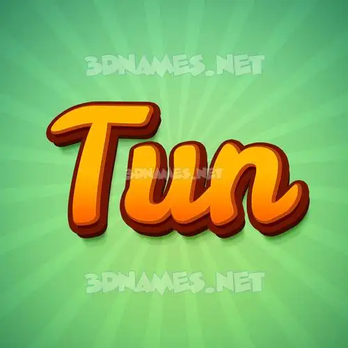 tun in Green Rays style - 3D name wallpaper tun in Green Rays style - 3D name wallpaper
