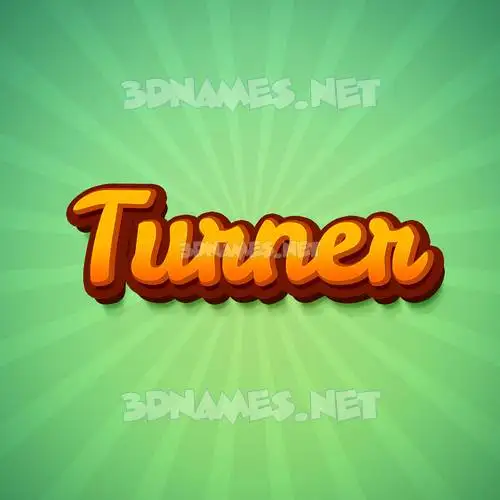 turner in Green Rays style - 3D name wallpaper turner in Green Rays style - 3D name wallpaper