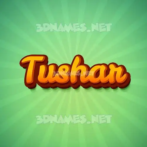 tushar in Green Rays style - 3D name wallpaper