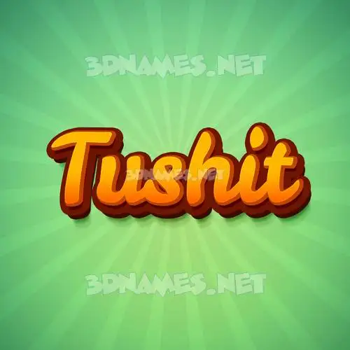 tushit in Green Rays style - 3D name wallpaper tushit in Green Rays style - 3D name wallpaper