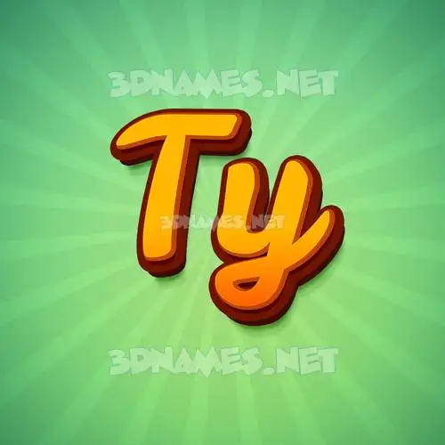 ty in Green Rays style - 3D name wallpaper ty in Green Rays style - 3D name wallpaper