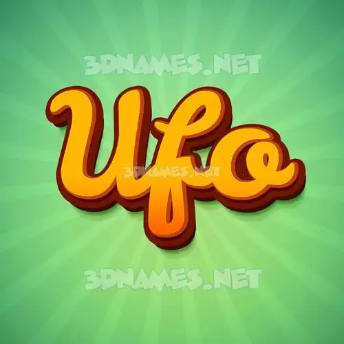 ufo in Green Rays style - 3D name wallpaper ufo in Green Rays style - 3D name wallpaper