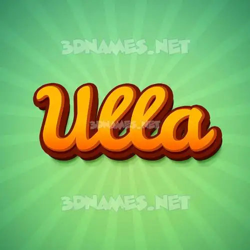 ulla in Green Rays style - 3D name wallpaper ulla in Green Rays style - 3D name wallpaper