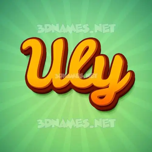 uly in Green Rays style - 3D name wallpaper uly in Green Rays style - 3D name wallpaper