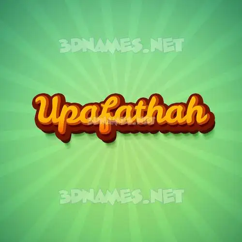 upafathah in Green Rays style - 3D name wallpaper