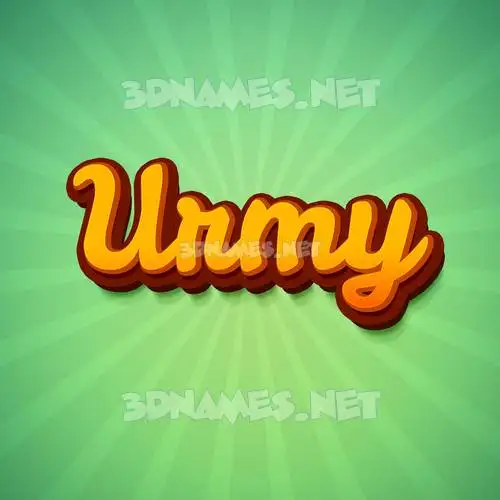 urmy in Green Rays style - 3D name wallpaper urmy in Green Rays style - 3D name wallpaper