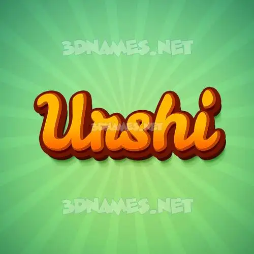 urshi in Green Rays style - 3D name wallpaper urshi in Green Rays style - 3D name wallpaper