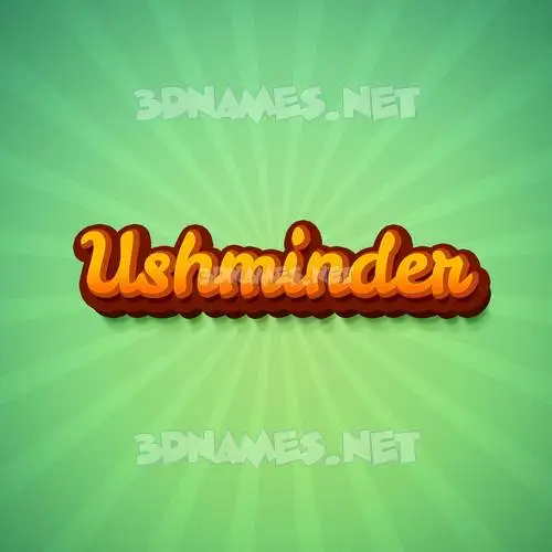ushminder in Green Rays style - 3D name wallpaper ushminder in Green Rays style - 3D name wallpaper