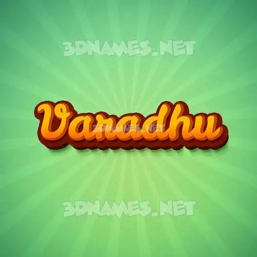 varadhu in Green Rays style - 3D name wallpaper