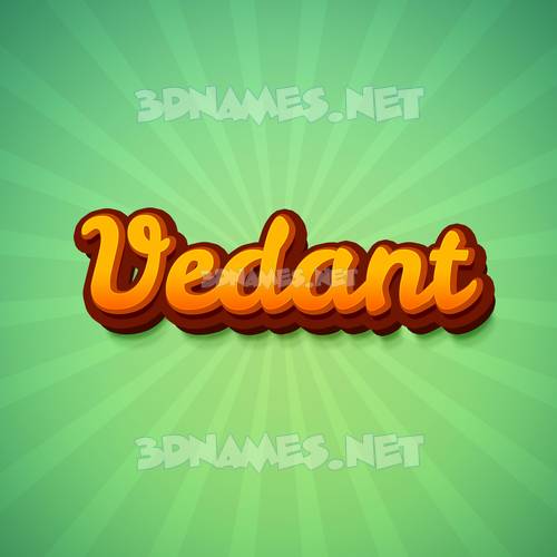 Preview of Green Rays 3D name for "vedant"