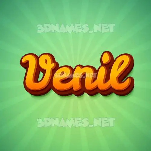 venil in Green Rays style - 3D name wallpaper venil in Green Rays style - 3D name wallpaper