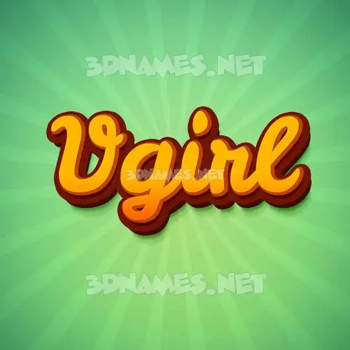 vgirl in Green Rays style - 3D name wallpaper vgirl in Green Rays style - 3D name wallpaper