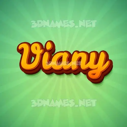 viany in Green Rays style - 3D name wallpaper