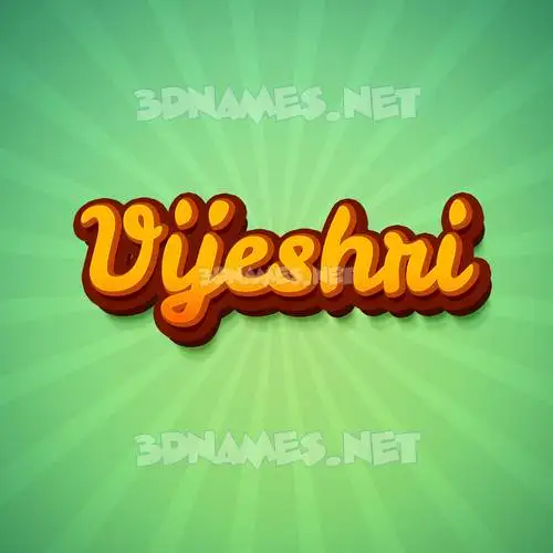 vijeshri in Green Rays style - 3D name wallpaper