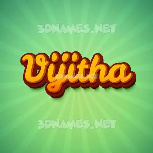 vijitha in Green Rays style - 3D name wallpaper