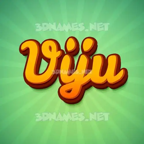 viju in Green Rays style - 3D name wallpaper viju in Green Rays style - 3D name wallpaper