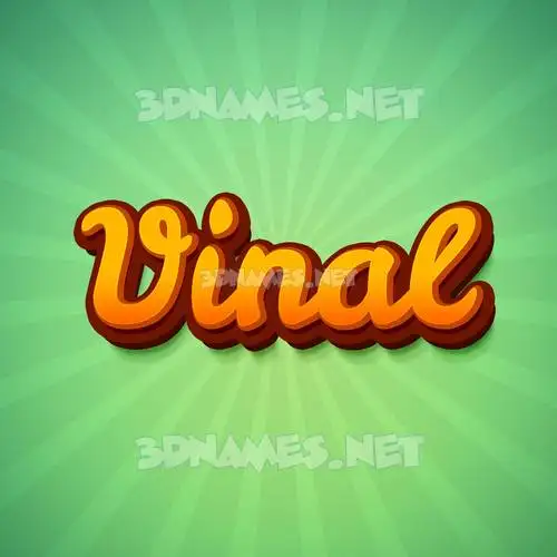 vinal in Green Rays style - 3D name wallpaper vinal in Green Rays style - 3D name wallpaper