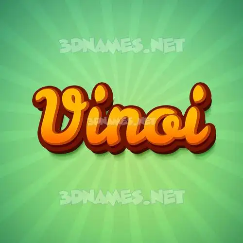 vinoi in Green Rays style - 3D name wallpaper
