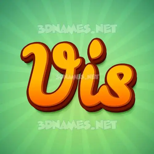 vis in Green Rays style - 3D name wallpaper vis in Green Rays style - 3D name wallpaper