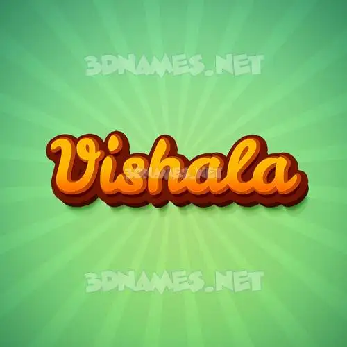 vishala in Green Rays style - 3D name wallpaper
